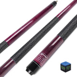 purple pool cue58 Inch Pool Cue Stick with 13mm Tip, 2-Piece House Bar Billiard Cue Sticks, Hardwood Pool Table Stick for Men Women -Purple,18 Oz
