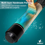 blue pool cue stick