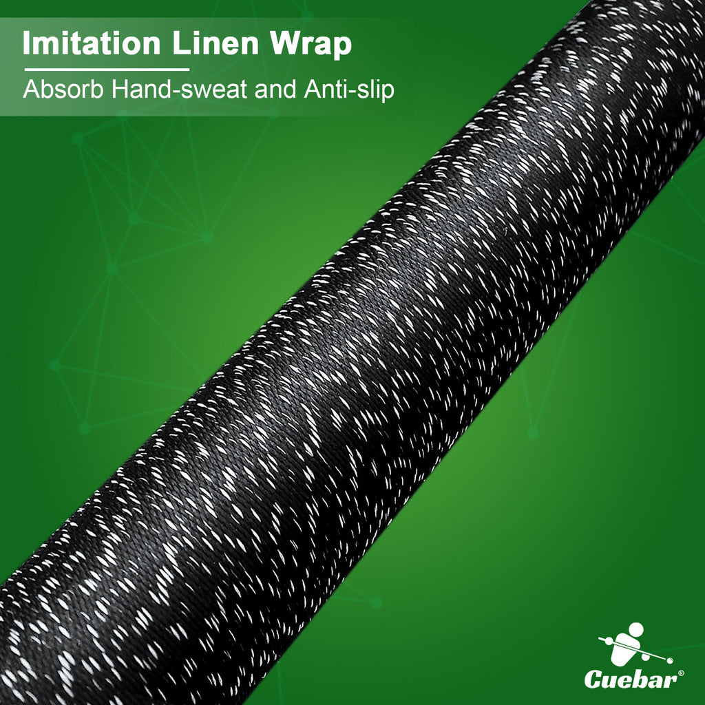 pool cue stick design with imitation linen wrap