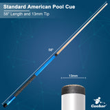 58 inch pool cue 18oz 19oz 20oz 21oz