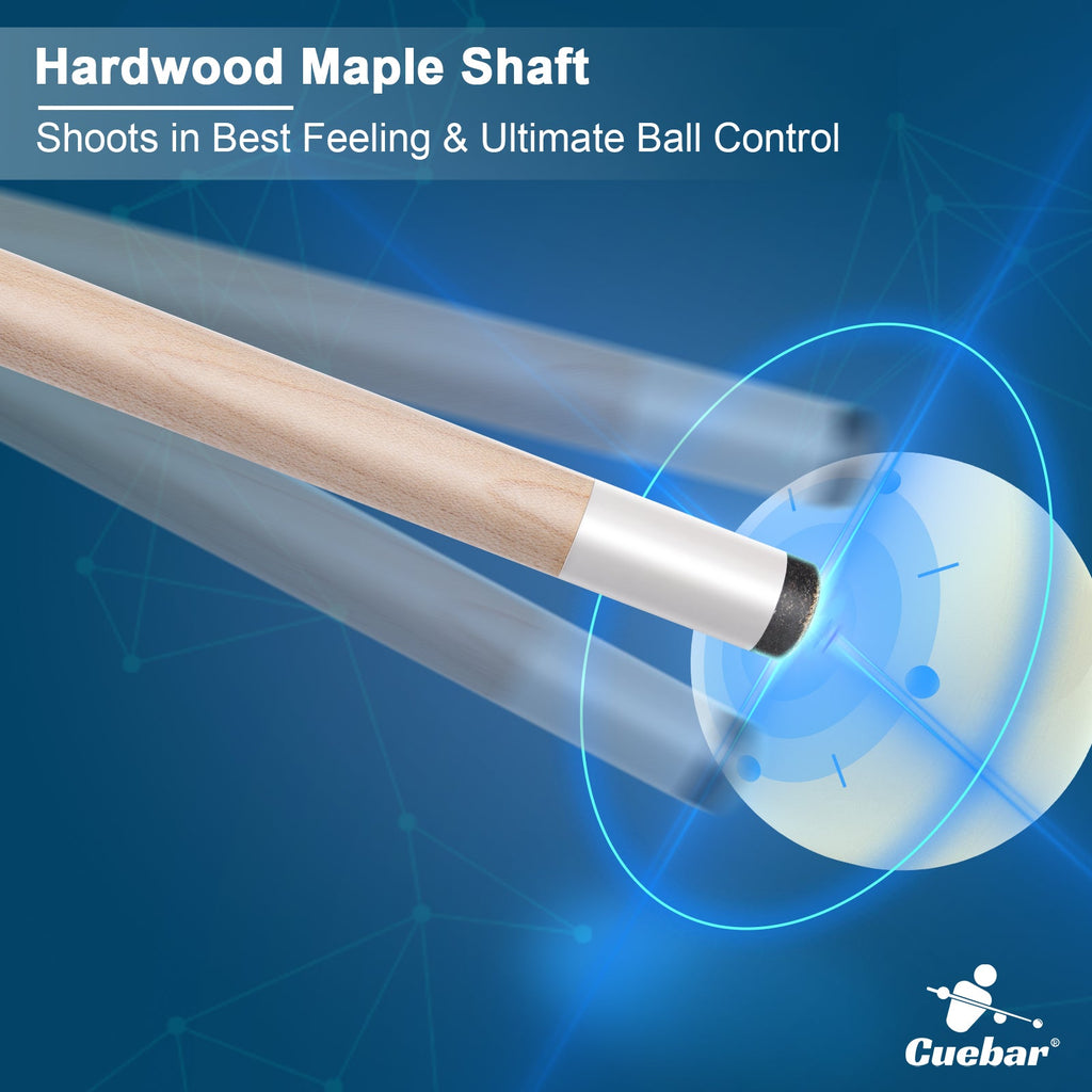 cuebar_pool_sticks_set_of_4 hardrock maple shaft