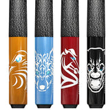 58" 2-Piece Pool Cue Sticks Set of 4,Canadian Maple Billiard Sticks with 13mm Tip,House Bar Pool Stick Irish Linen Wrap for Men Women - Orange Blue Red Black at 18 19 20 21 Oz