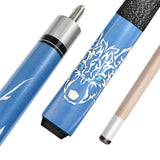 58" 2-Piece Pool Cue Sticks Set of 1, Irish Linen Wrap Billiard Cue Sticks, Canadian Maple Pool Table Stick House Bar for Men Women- Blue