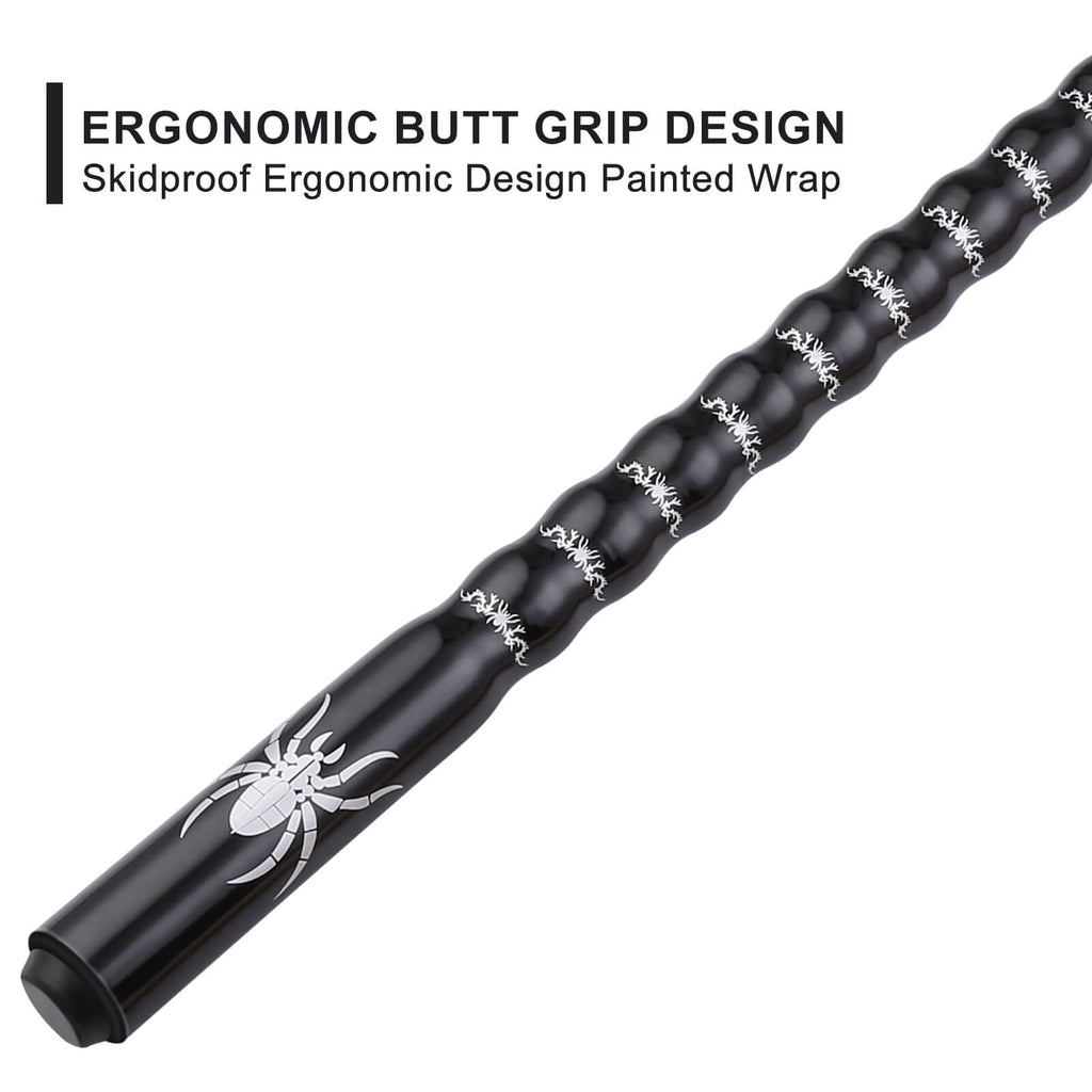 ergonomic grip pool cue stick