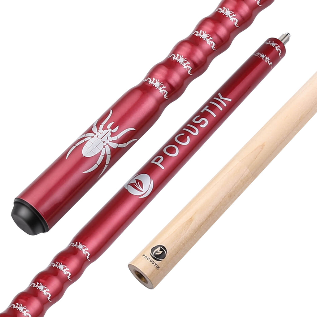 pocustik_spider_pool_cue_red